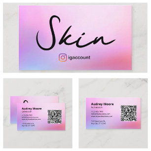Modern Design Aesthetician Business Card