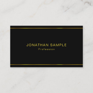 Modern Design Black And Gold Template Fashionable Business Card