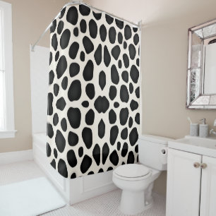 Modern design black patterns   shower curtain