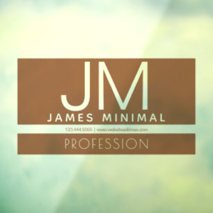 Modern  Design   Brown & Transparent Clear Window Cling