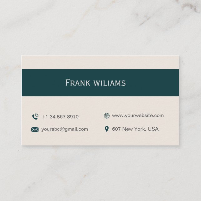 Modern Design Business Card with QR Code (Back)