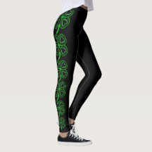 Modern Design Clover Heart St Patrick's Day Leg