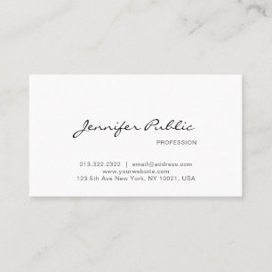 Modern Design Elegant Minimalist Plain Trendy Business Card
