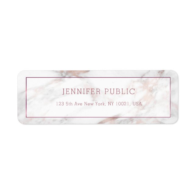 Modern Design Elegant Rosegold Marble Template (Front)