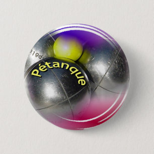 Modern design for Petanque 6 Cm Round Badge