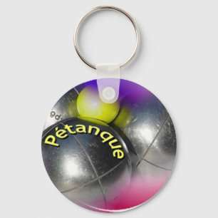 Modern design for petanque balls key ring