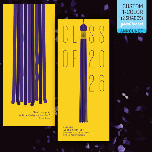 Modern Design Grad Announcement Colour-Editable