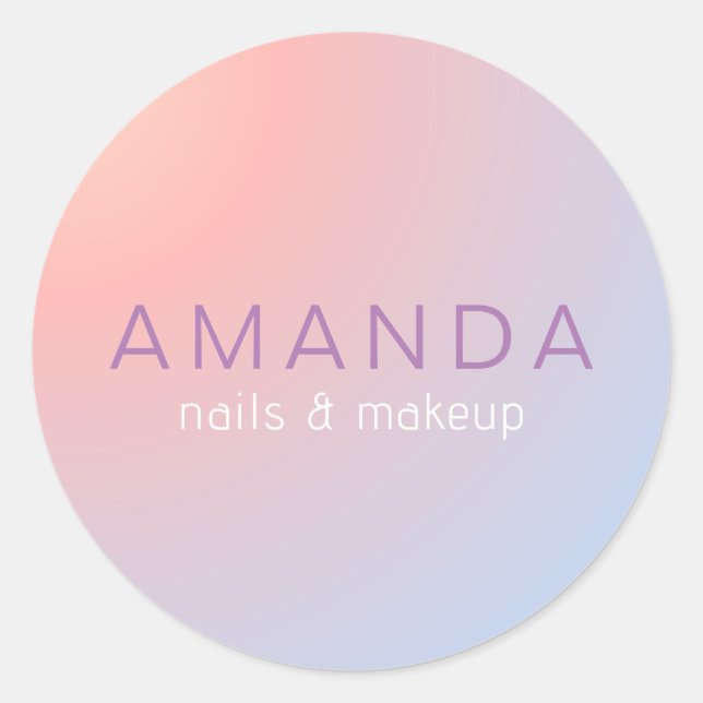 Modern design in Minimalist style Classic Round Sticker (Front)