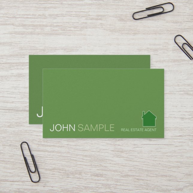 Modern Design Professional Elegant Real Estate Business Card (Front/Back In Situ)