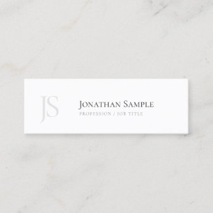 Modern Design Simple Trendy Monogram Template Mini Business Card