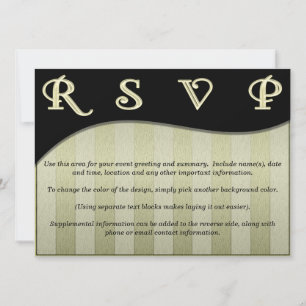Modern Design Wave and Stripes Custom Invitation