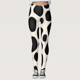 Modern design with black patterns leggings