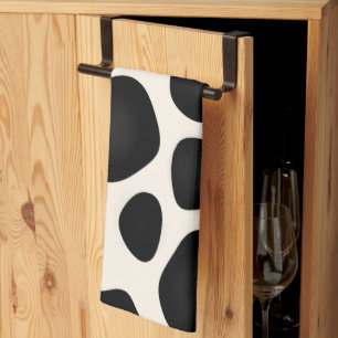 Modern design with black patterns tea towel