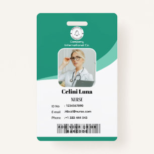 Modern Design with EMT Barcode Integration ID Badge