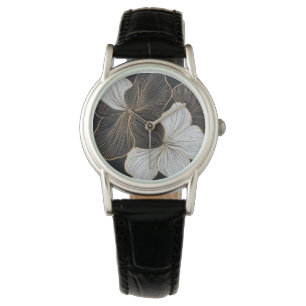 Modern Design with Simple Flower Background Watch