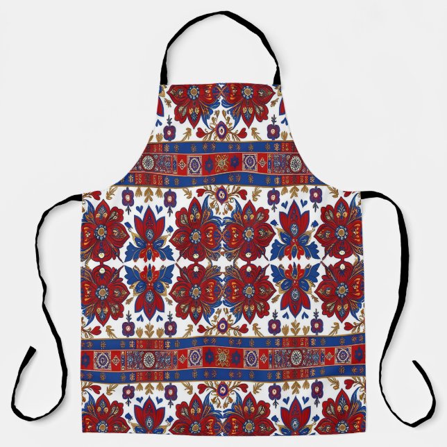 Modern designed Serbian ethnic 8 for every wife Apron (Front)