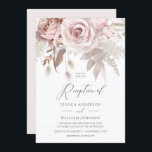 Modern Designer Dusty Rose Blush Wedding Reception Invitation<br><div class="desc">Modern Designer Dusty Rose Blush Wedding Reception Invitation
See matching collection in Niche and Nest Store</div>