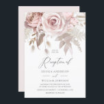 Modern Designer Dusty Rose Blush Wedding Reception Invitation<br><div class="desc">Modern Designer Dusty Rose Blush Wedding Reception Invitation
See matching collection in Niche and Nest Store</div>
