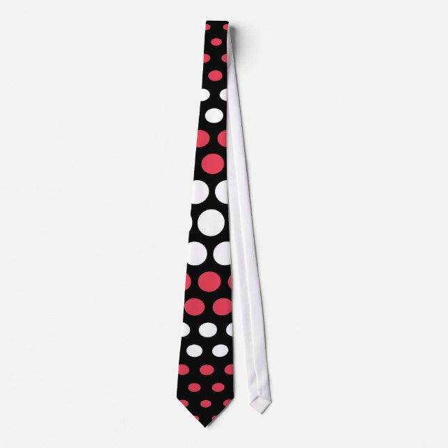 Modern Desire & White Polka Dots Pattern Tie (Front)