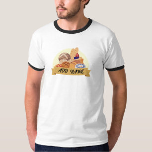 Modern dessert Bread baking bakery custom name T-Shirt