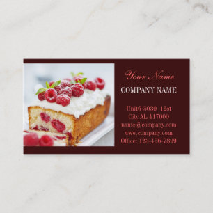 Modern dessert cupcake cake bakery business card