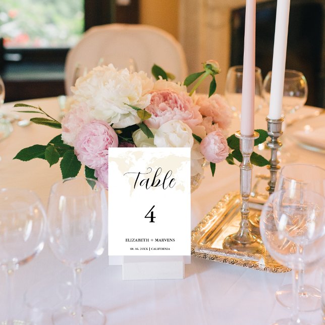 Modern Destimation travel theme wedding Table Number (Creator Uploaded)
