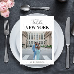 Modern Destination Photo & Name Travel Wedding Table Number<br><div class="desc">Decorate your wedding tables with this elegant card,  featuring your custom photo & text. Easily add your own details by clicking on the "personalise" option.</div>