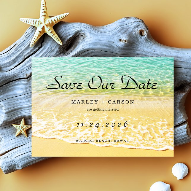 Modern Destination Summer beach Wedding Save The Date (Creator Uploaded)