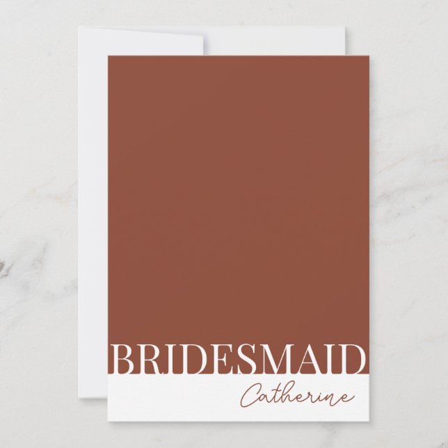 Modern Detailed Bridesmaids Proposal Card (Front)