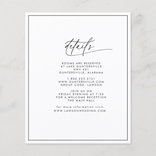 Modern Details Card (Front)