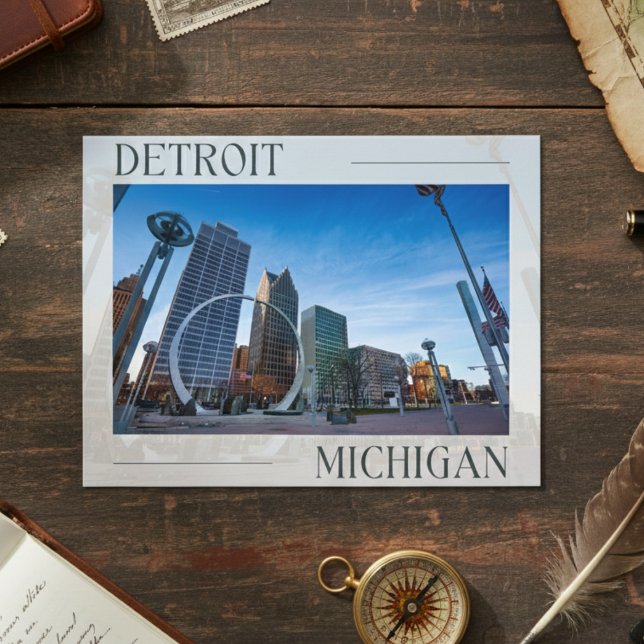 Modern Detroit Landmark Postcard (Detroit Landmark Postcard)