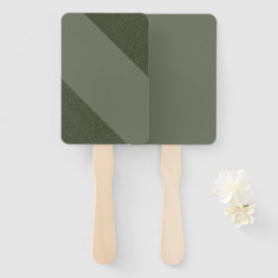 Modern Diagonal Moss Green Hand Fans