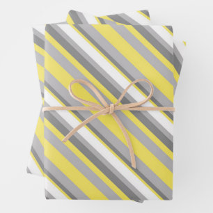 Modern Diagonal Multi-Width Stripe Seamless Wrapping Paper Sheet