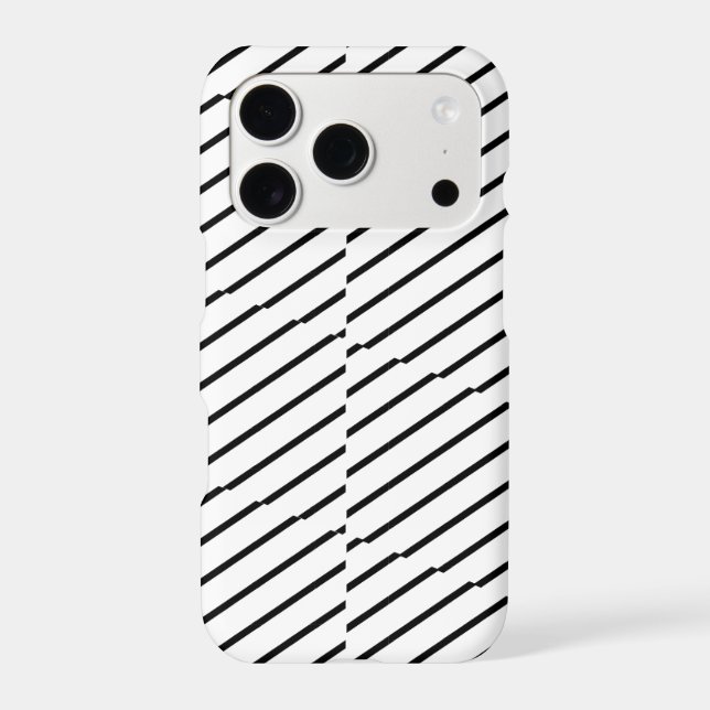 Modern Diagonal Stripe iPhone Case – Minimalist Bl (Back)