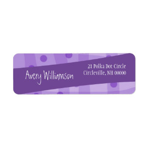 Modern Diagonal Style Purple Polka Dot Pattern