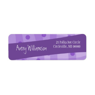 Modern Diagonal Style Purple Polka Dot Pattern