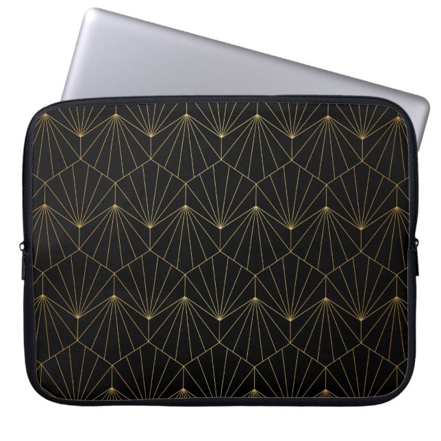 Modern diamond, art deco design laptop sleeve (Front)