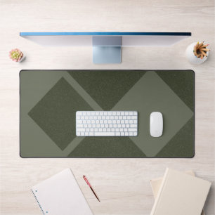 Modern Diamond Moss Green Desk Mat – Customisable