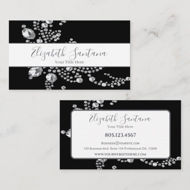 Modern Diamond Pattern Business Card (Front/Back)