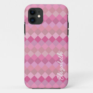 Modern Diamond Pattern Mosaic Abstract Art 3 iPhone 11 Case