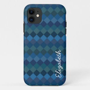 Modern Diamond Pattern   Mosaic Abstract Art 6 iPhone 11 Case