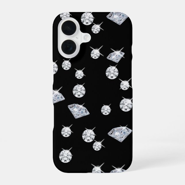 Modern Diamonds Pattern iPhone 16 Case (Back)