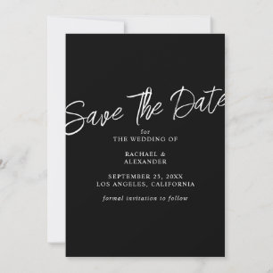 Modern Diamonds Wedding Photo Save the Date Invitation