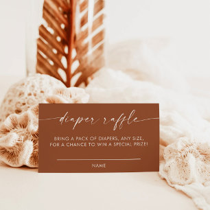 Modern Diaper Raffle Card   Baby Shower Game 
