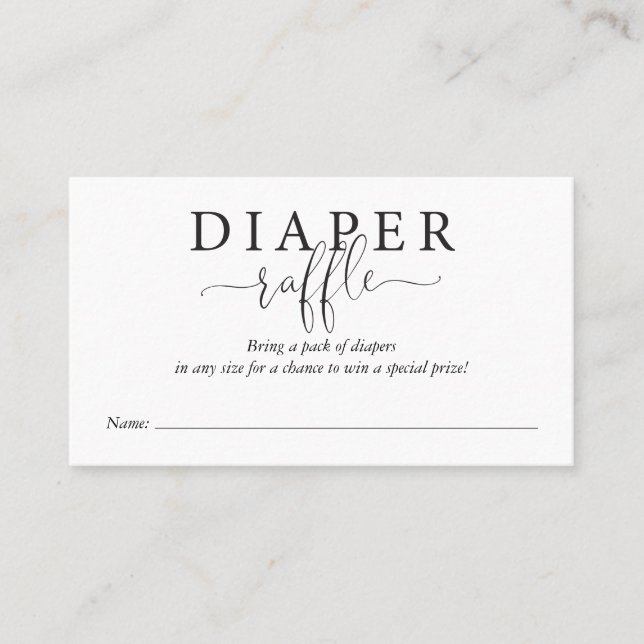 Modern Diaper Raffle Insert (Front)