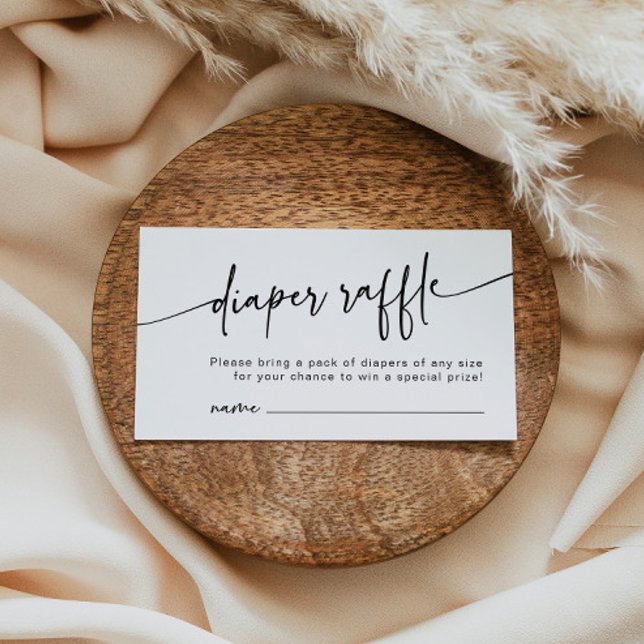 Modern Diaper Raffle Insert Black & White Minimal (Creator Uploaded)