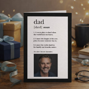 Modern Dictionary Definition Photo Father’s Day Card