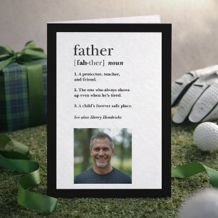 Modern Dictionary Definition Photo Father’s Day Card