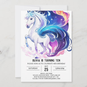 Modern Digital Horse Birthday Invitation