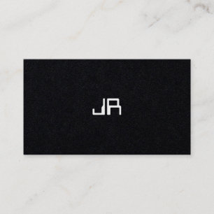 Modern digital minimalism black kraft business card